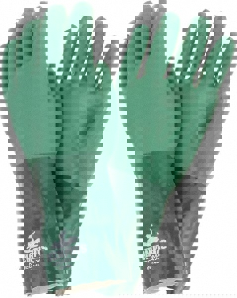 Chemical Resistant Gloves: Large, 11 mil Thick, Neoprene